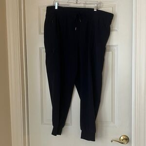 Chico's Black Drawstring Track Joggers